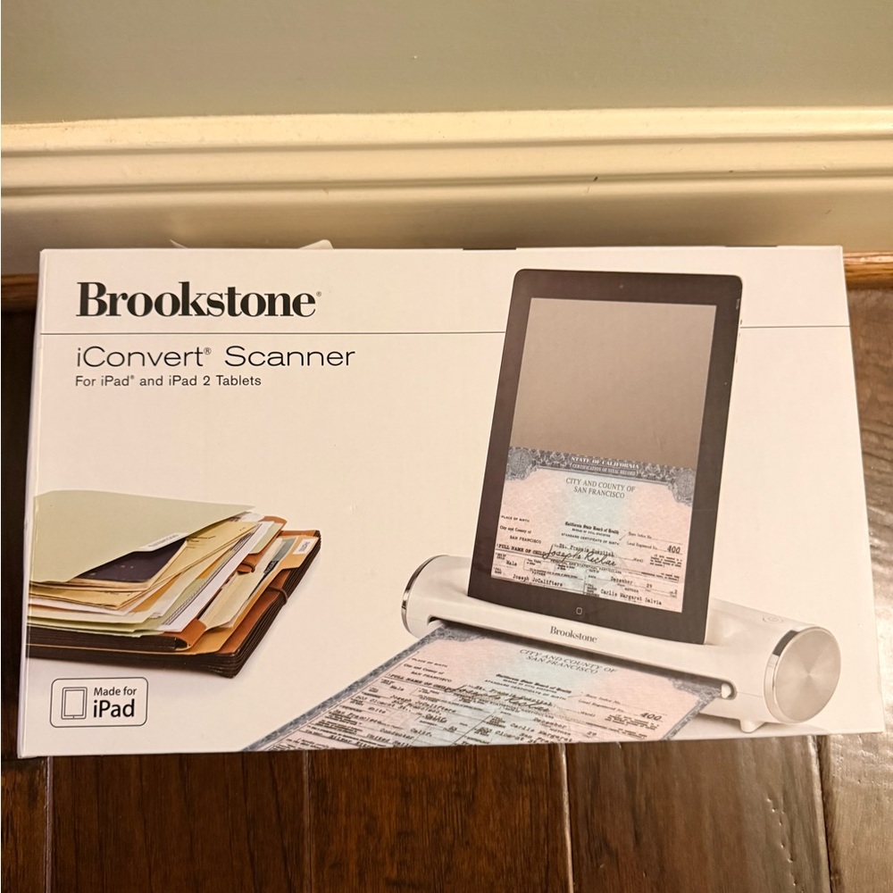 Brookstone iConvert Tablet Scanner - White